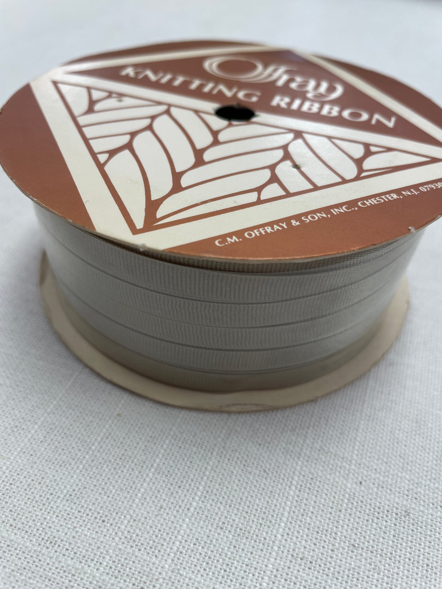 SALE Polyester Knitting Ribbon Vintage - Tawny Beige