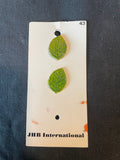 Buttons Metal Set of 2 - Green Leaves