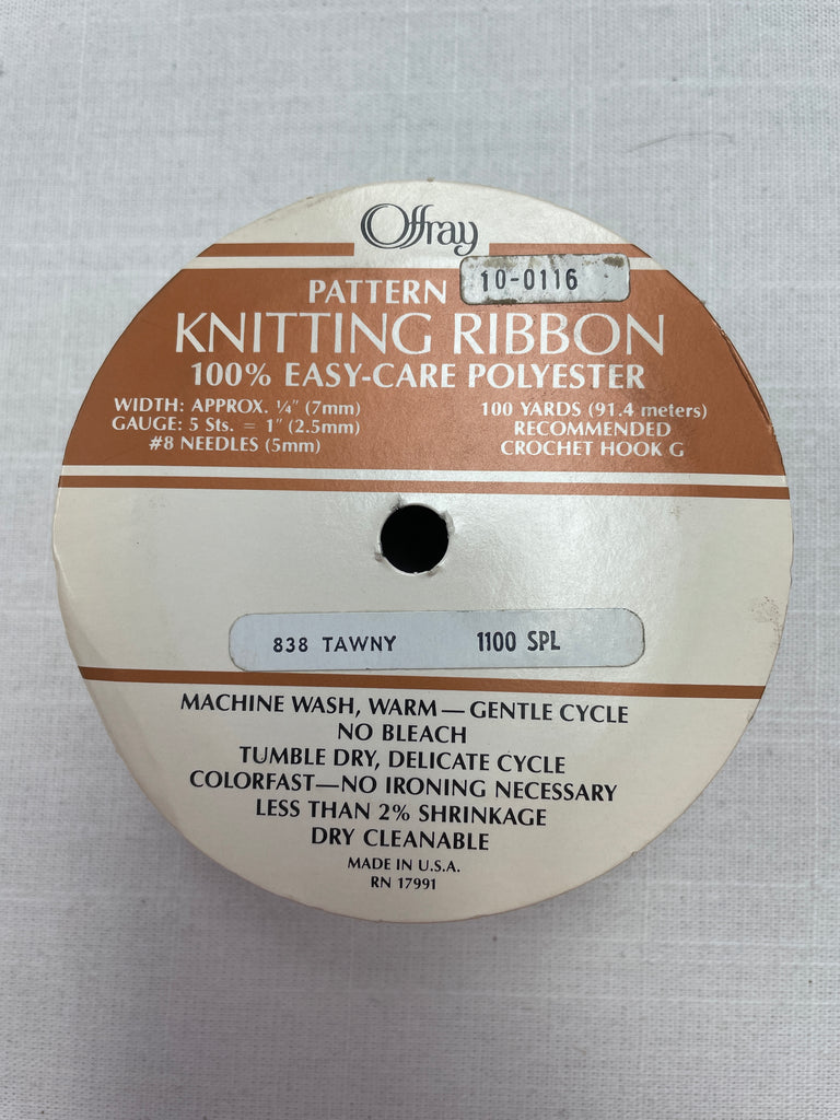 Polyester Knitting Ribbon Vintage - Tawny Beige