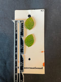 Buttons Metal Set of 2 - Green Leaves