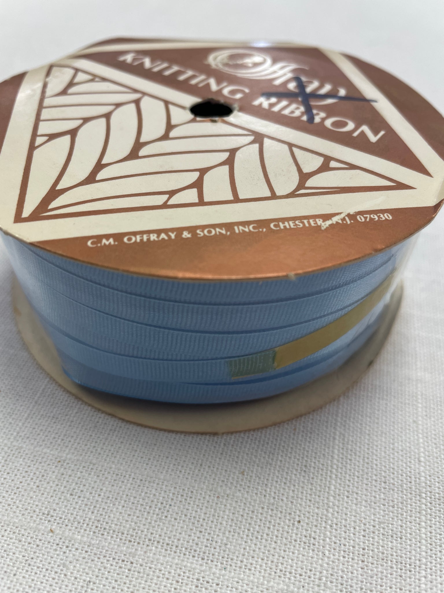 SALE Polyester Knitting Ribbon Vintage - Blue Mist