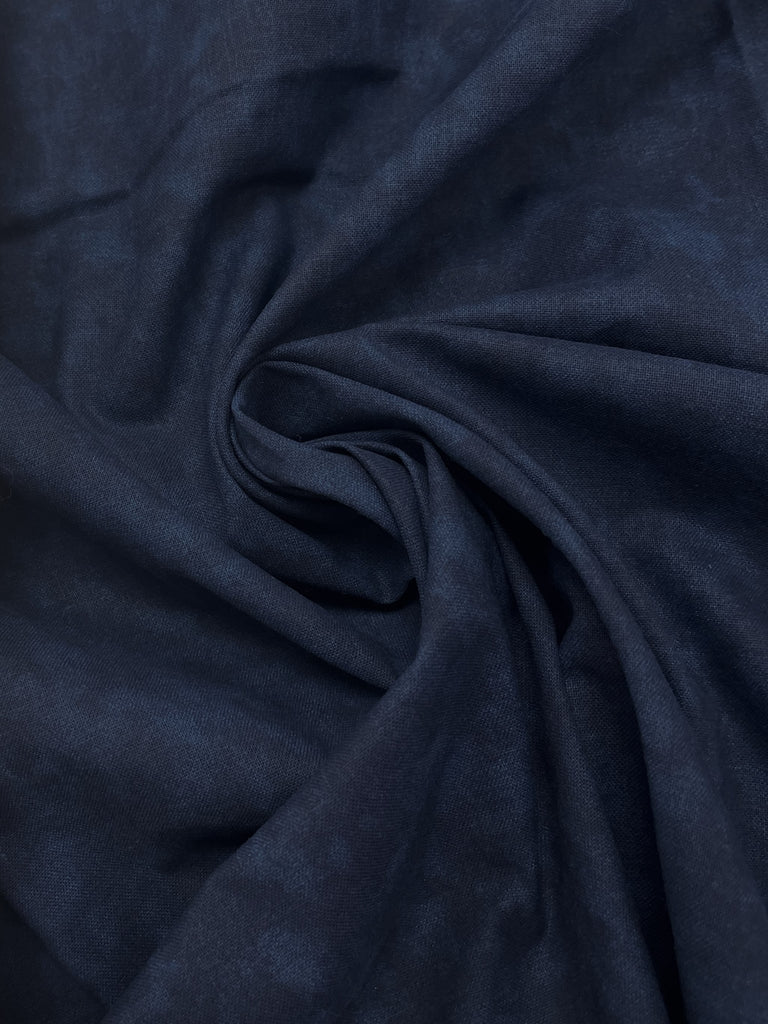 1 YD Quilting Cotton - Mottled Navy Blue