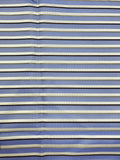 2 1/8 YD Tie Silk Yarn-Dyed Stripes - Periwinkle, White, Light Gray and White