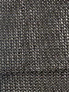 1 YD Tie Silk Plaid - Black, Brown and Light Gray