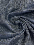 1 YD Tie Silk Plaid - Black, Dark Blue and Light Gray