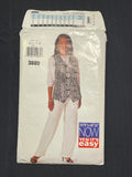 1995 See & Sew 3889 Sewing Pattern - Adult Vest, Top, and Pants FACTORY FOLDED