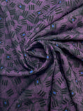 Polyester Vintage - Purple with Black and Bright Blue