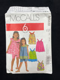 2009 McCall's 5839 Sewing Pattern - Child's Dress, Top, and Shorts FACTORY FOLDED