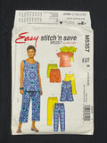 2007 Stitch 'n Save 5357 Sewing Pattern - Adult Shirt, Tank Top, Shorts and Pants FACTORY