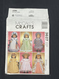 2002 McCall's 3627 Sewing Pattern - 18" Doll Dresses and Bonnets FACTORY FOLDED