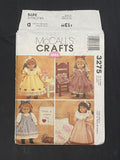 2001 McCall's 3275 Sewing Pattern - 18" Doll Clothes and Wall Hanging FACTORY FOLDED