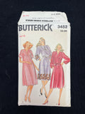 1980's Butterick 3452 Sewing Pattern - Dress and Belt
