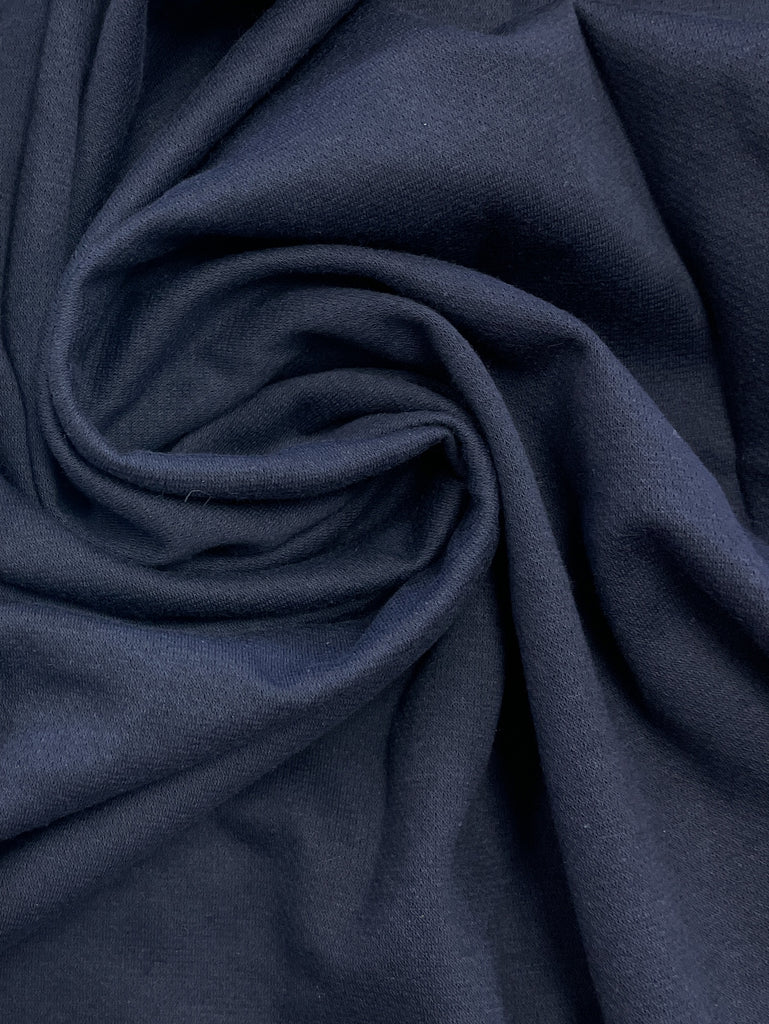2 1/4 YD Cotton Flame Resistant Heavy Jersey - Navy Blue