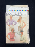 1981 McCall's 7392 Sewing Pattern -Blouses