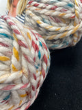 Yarn Acrylic/Wool Blend - Off White Variegated Multi Colored