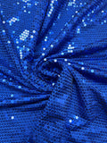 Sequins on Net Remnant - Royal Blue