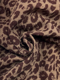 3 1/2 YD Cotton Gauze - Brown Cheetah Print