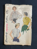1950 Simplicity 3438 Sewing Pattern - Adult Blouses FACTORY FOLDED