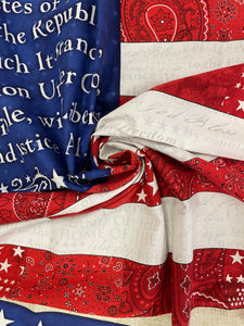 2/3 YD Cotton Panel - Pledge of Allegiance