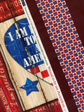 7/8+ YD Cotton Panel - Patriotic Hearts and Stars