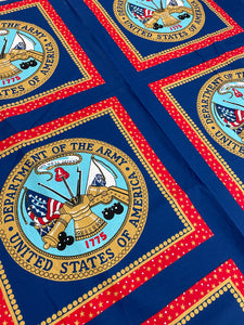 1 YD Cotton Panel - Seal of the United States Army