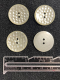 Button Plastic Set of 4 Vintage - Pearlescent Off White