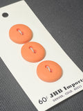 Buttons Plastic Set of 3 Vintage - Matte Orange