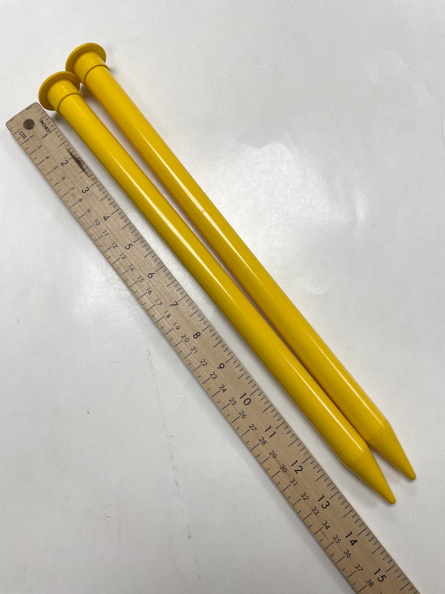 SALE Knitting Needle Plastic 35 mm - Yellow