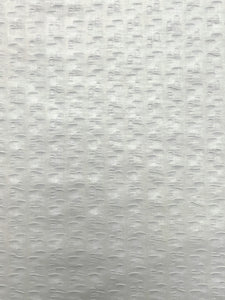 Cotton/Poly Seersucker - White