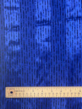1 1/4 Nylon Striped Jacquard Vintage - Royal Blue with Black Flocked Lines