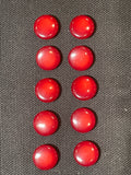 Buttons Plastic Set of 10 - Ombre Red