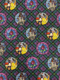 2017 5 YD Quilting Cotton - Stained Glass Styled "Beauty and the Beast"