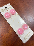Button Plastic Set of 4 Vintage - Pearlescent Pink