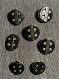 Buttons Plastic Set 5 or 7 - Black or Dark Brown