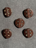 Buttons Plastic Set 5 or 7 - Black or Dark Brown