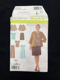 2010 Simplicity 2372 Sewing Pattern - Adult Jacket, Blouse, Dress and Pants