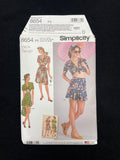 2018 Simplicity 8654 Sewing Pattern - Adult 1940's Tie-Front Top, Skirt and Shorts FACTORY FOLDED