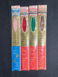 Zipper 14" or 18" Polyester Coil Vintage - Pink, Red, Green, Geige