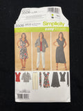 2008 Simplicity 3506 Sewing Pattern - Adult Jacket, Dress, Top, Pants, and Sash FACTORY FOLDED
