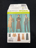 2009 Simplicity 2539 Sewing Pattern - Adult Jacket, Vest, Dresses and Pants FACTORY FOLDED