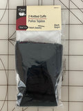 SALE Polyester Knitted Cuffs - Black