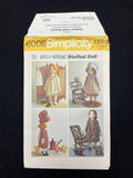 1973 Simplicity 6006 Sewing Pattern - Holly Hobbie Stuffed Doll and Wardrobe FACTORY FOLDED