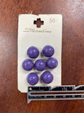 Button Plastic Set of 7 Vintage - Purple