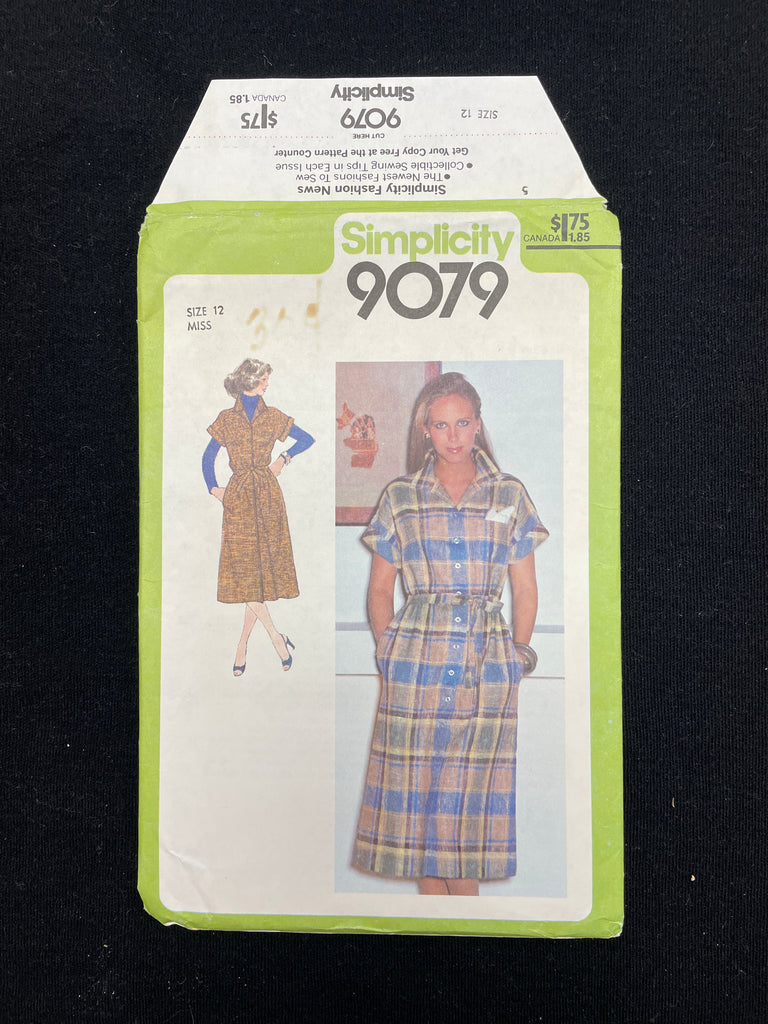 V1979 Pattern 1979 Simplicity 9079 Sewing Pattern - Adult Dress FACTORY FOLDED ...