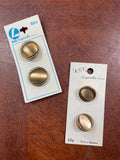 Buttons Metal Set of 2 - Brass