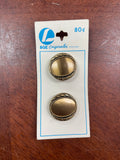 Buttons Metal Set of 2 - Brass
