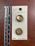 Buttons Metal Set of 2 - Brass
