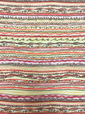 2 YD Nylon Stretch Knit Printed Stripe - Pinks, Pale Green, Yellow and Gray