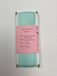 4 1/3 YD Polyester Grosgrain Ribbon - Aqua