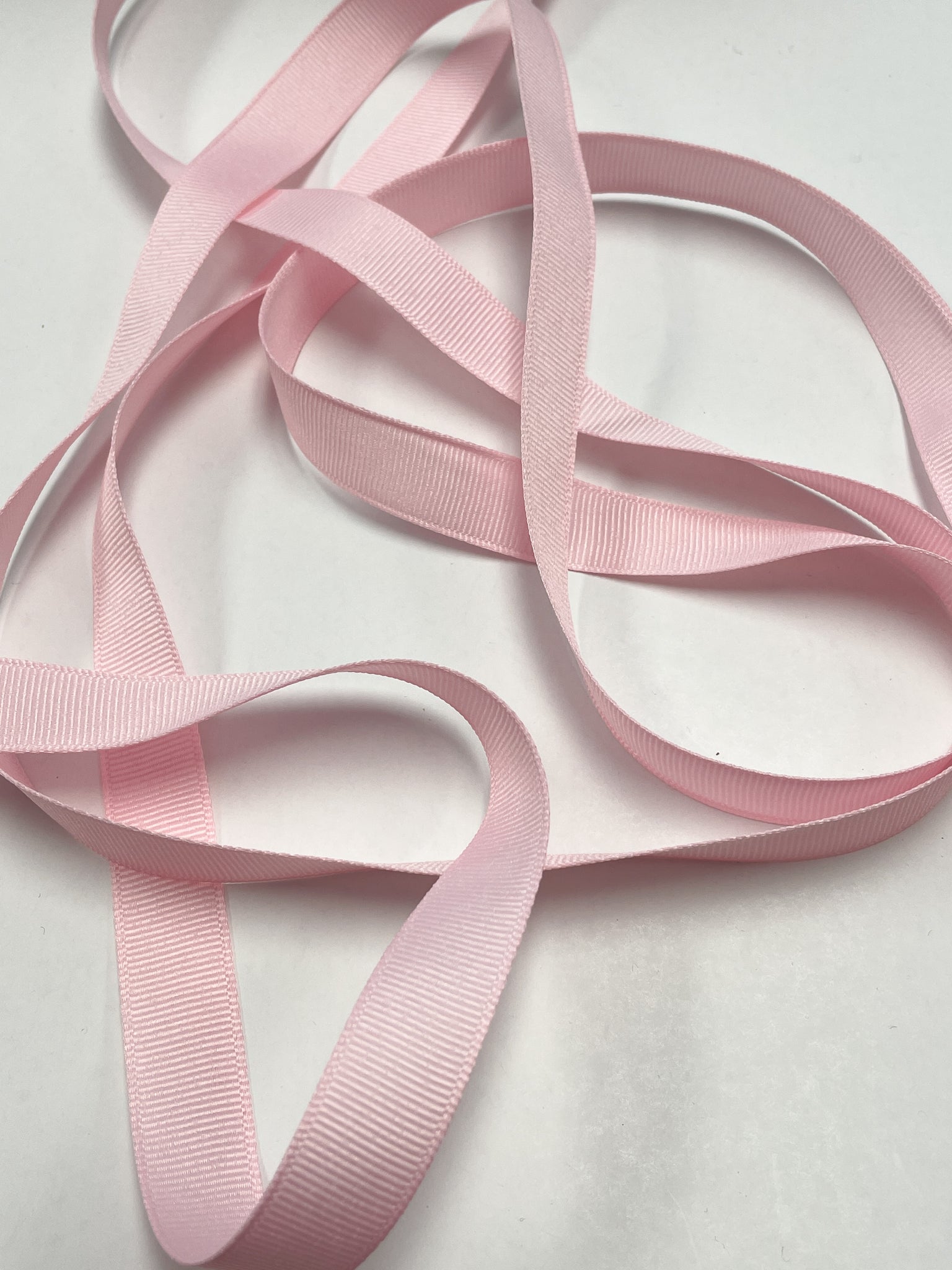 SALE 6 7/8 YD Polyester Grosgrain Ribbon - Light Pink